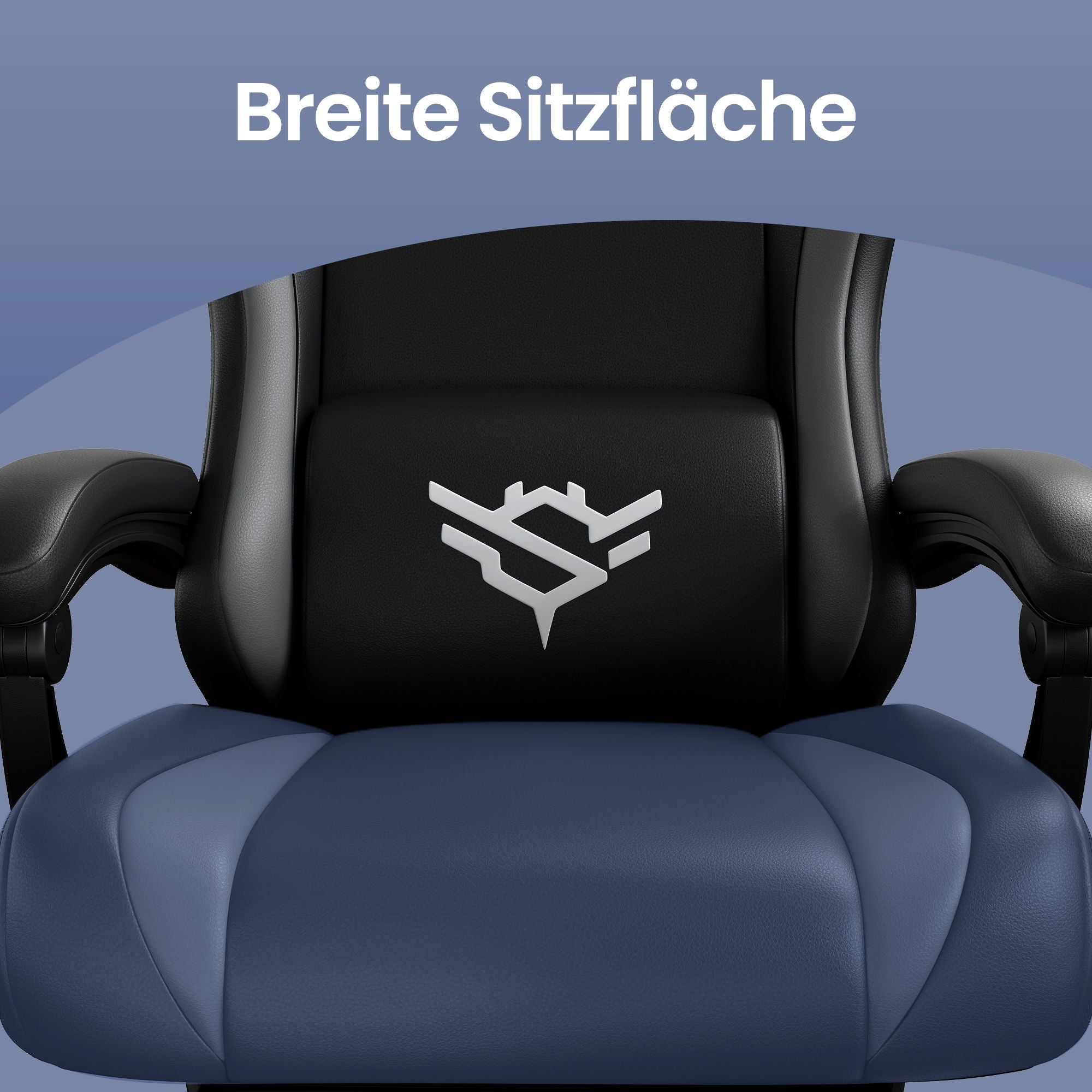 Gamingstoel - Ergonomisch - Met Voetensteun - 135° Kantelbaar - Zwart-Grijs