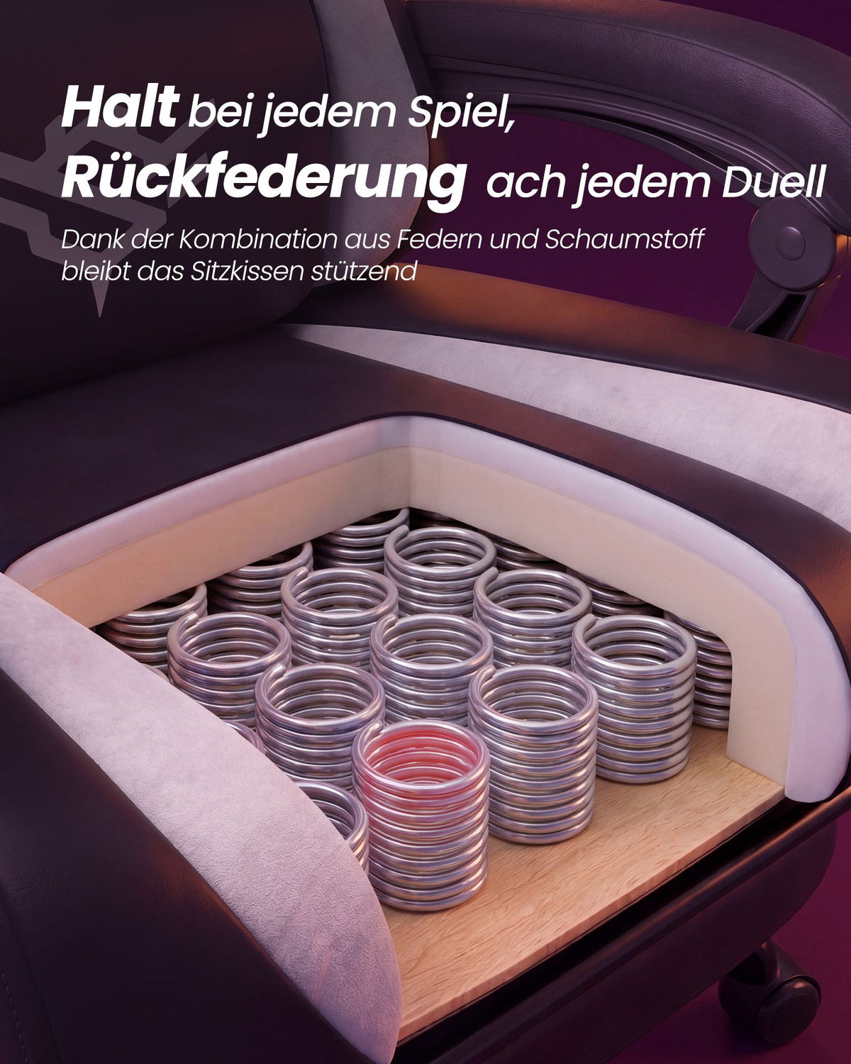 Gamingstoel – Imitatiesuède – Voetensteun en Lendekussen – 135° Kantelbaar – Tot 150 kg – Inktzwart en Wolkenwit