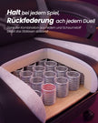 Gamingstoel – Imitatiesuède – Voetensteun en Lendekussen – 135° Kantelbaar – Tot 150 kg – Inktzwart en Wolkenwit