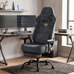 Gamingstoel - Met Voetsteun en 4D-Armleuningen - Tot 200 kg - Antracietgrijs - 72 x 72 x (125-135) cm
