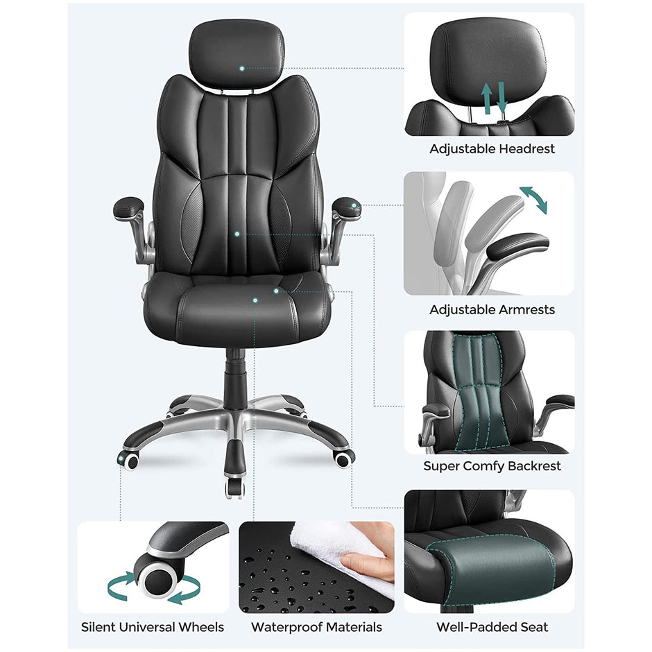Office Chair - Ergonomisch - Spielstuhl - Rotatable - Schwarz