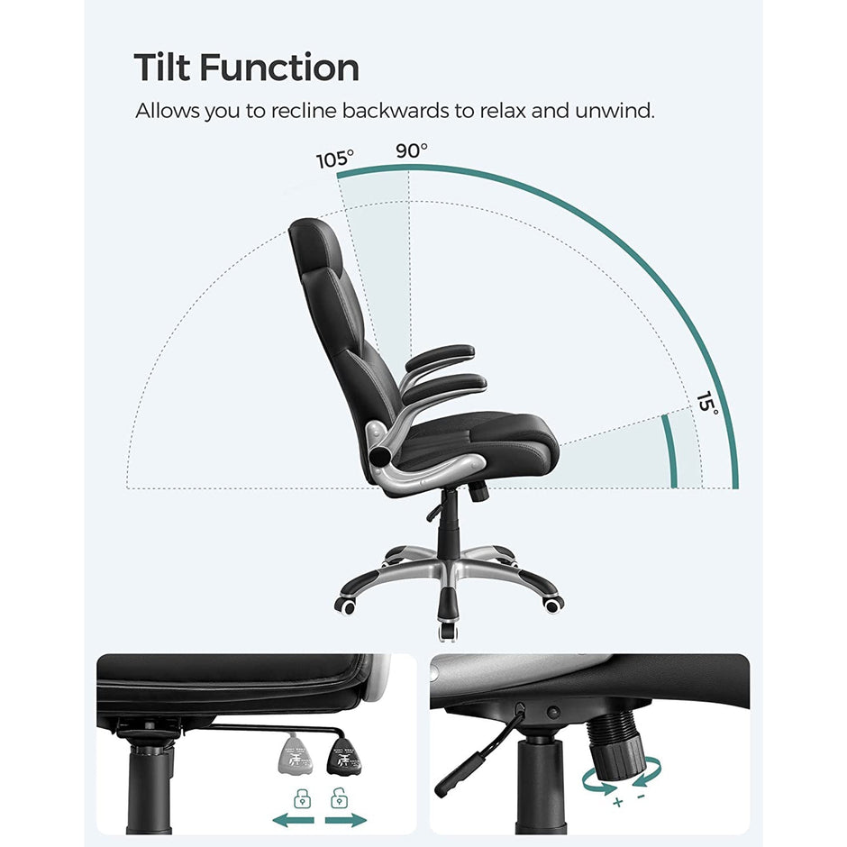 Office Chair - Ergonomisch - Spielstuhl - Rotatable - Schwarz