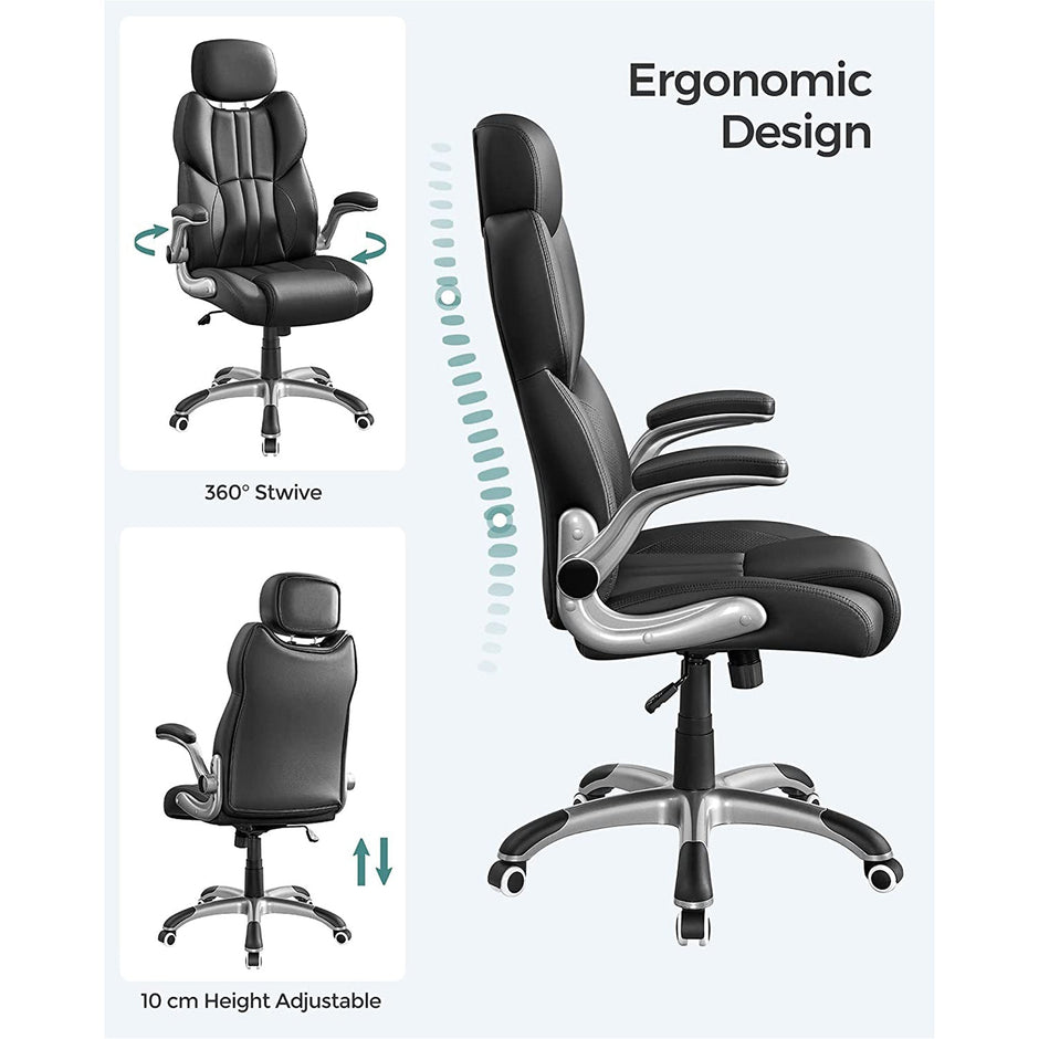 Office Chair - Ergonomisch - Spielstuhl - Rotatable - Schwarz
