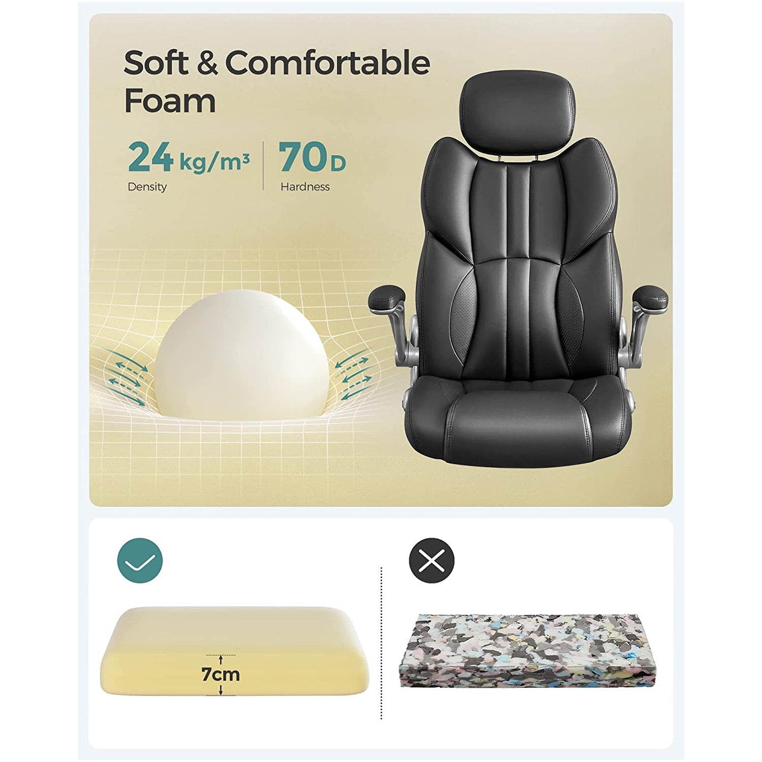 Office Chair - Ergonomisch - Spielstuhl - Rotatable - Schwarz