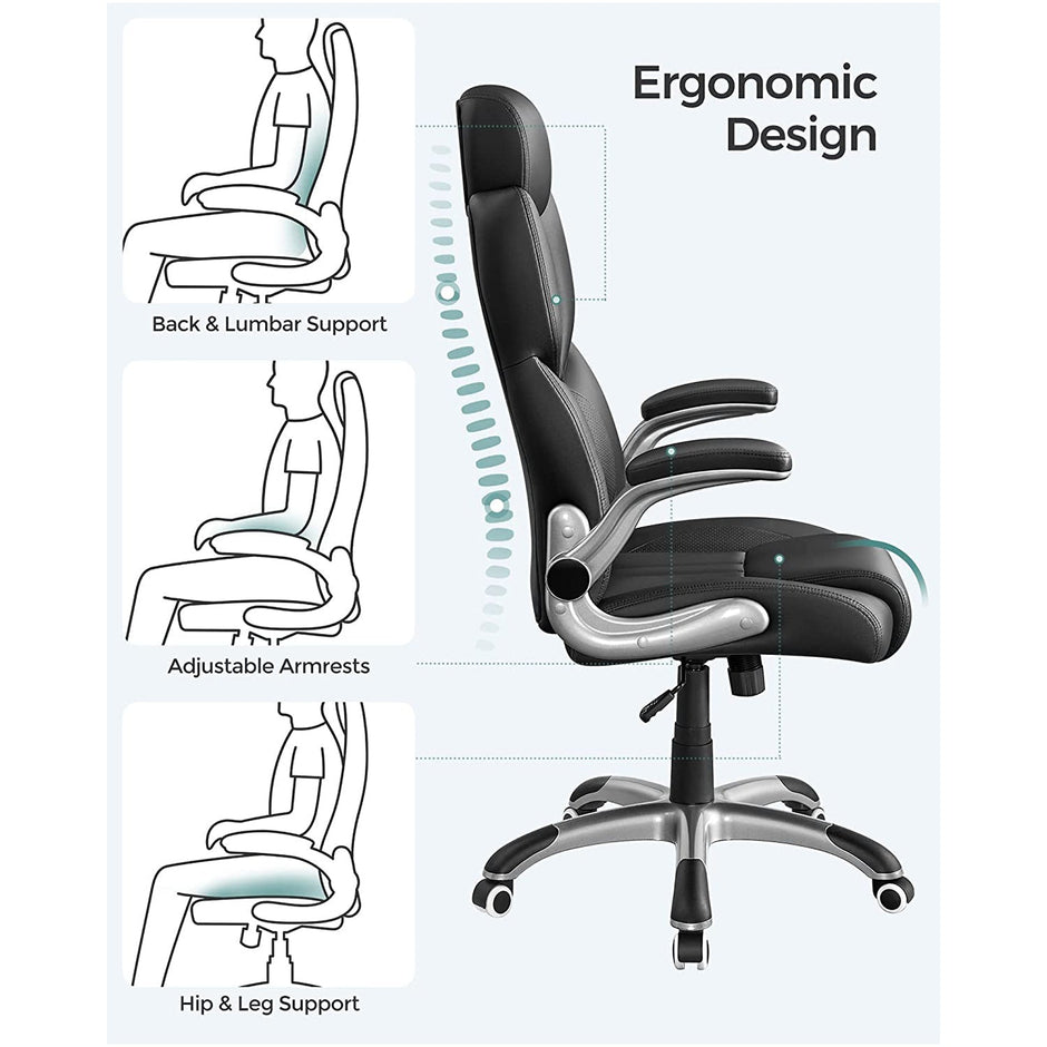 Office Chair - Ergonomisch - Spielstuhl - Rotatable - Schwarz