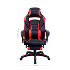 Spielstuhl - Gaming Office Chair mit Fußstütze - Schwarz/Rot