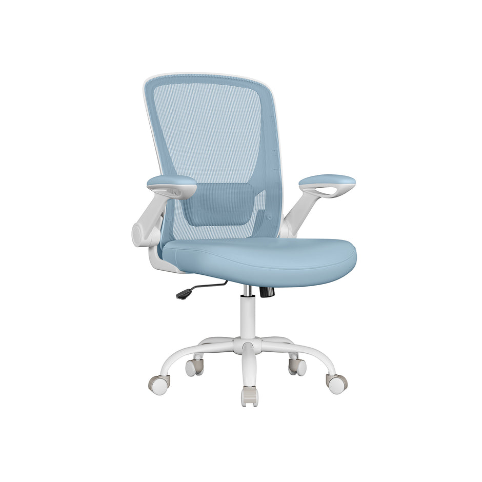 Office Chair - Ergonomisch - mit faltbaren Armlehnen - Nebelblau