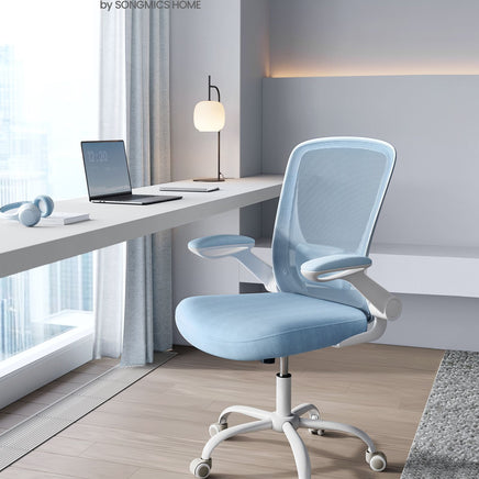 Office Chair - Ergonomisch - mit faltbaren Armlehnen - Nebelblau