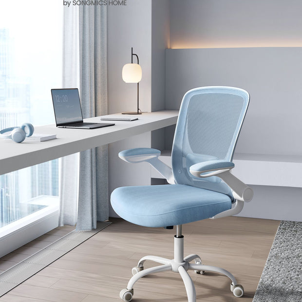 Office Chair - Ergonomisch - mit faltbaren Armlehnen - Nebelblau