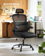 Office Chair - Ergonomisch - Mesh Fabric - faltbare Armlehnen