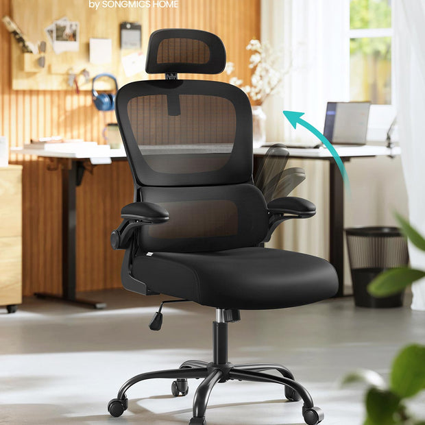 Office Chair - Ergonomisch - Mesh Fabric - faltbare Armlehnen