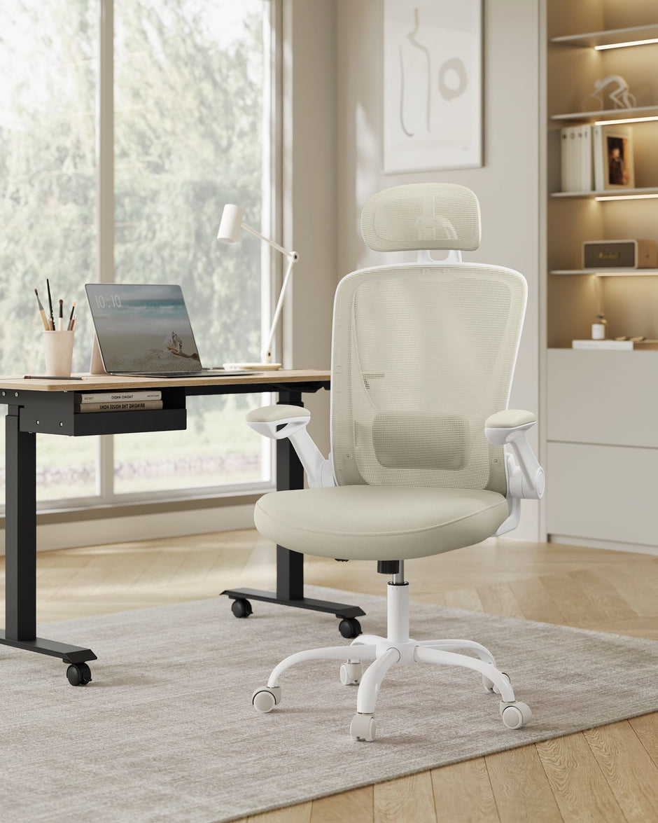 Office Chair - Ergonomisch - mit Mesh - Cappuccino Beige