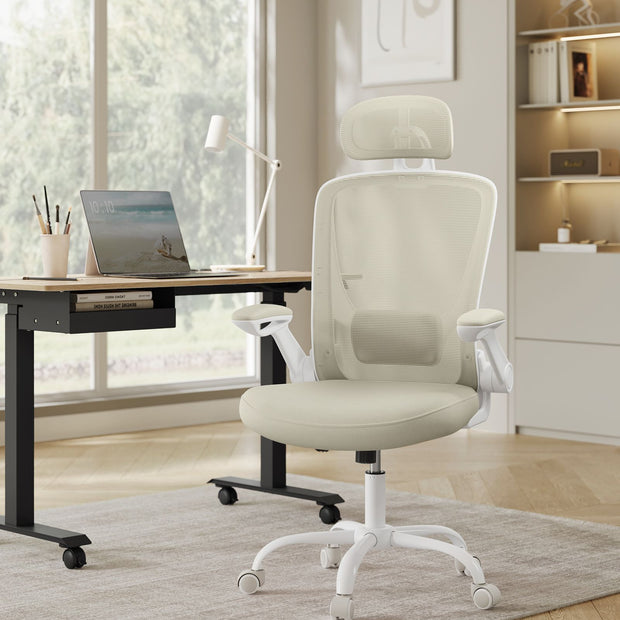 Office Chair - Ergonomisch - mit Mesh - Cappuccino Beige