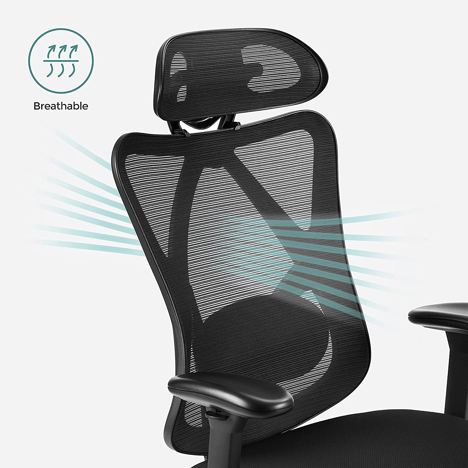 Office Chair - Ergonomischer Bürostuhl - Verstellbarer Computerstuhl - Schwarz