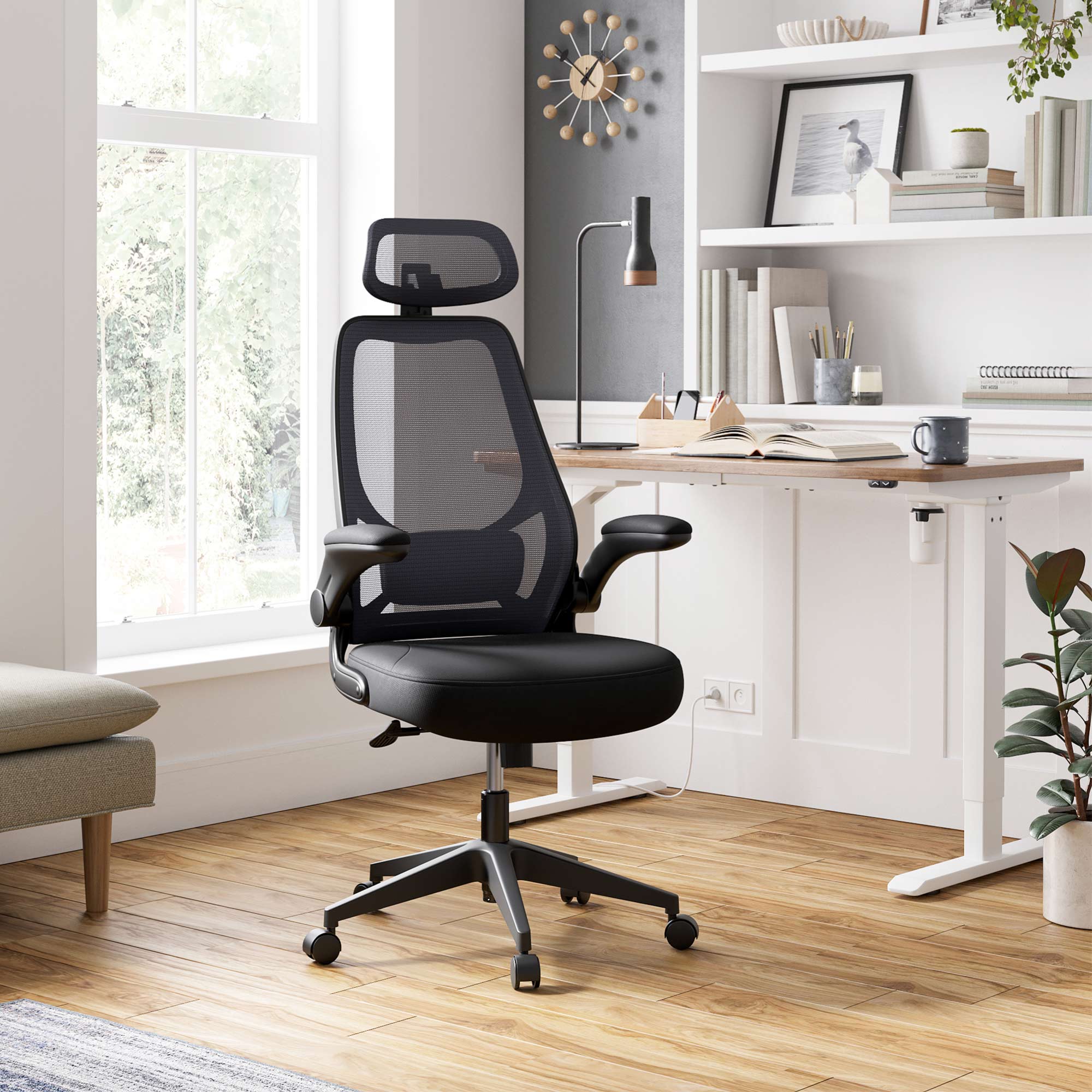 Office Chair - Ergonomisch - einstellbarer Schaukelstuhl - Schwarz