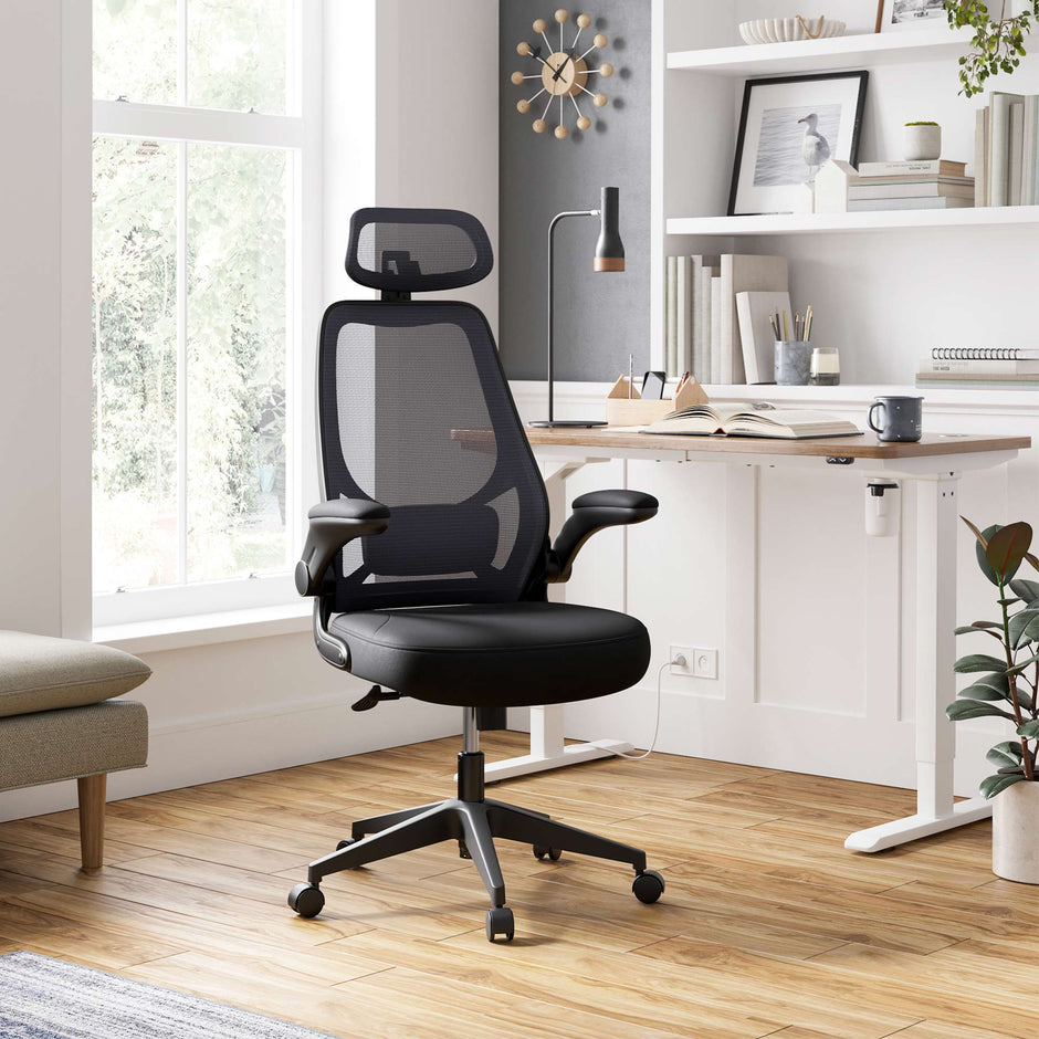 Office Chair - Ergonomisch - einstellbarer Schaukelstuhl - Schwarz