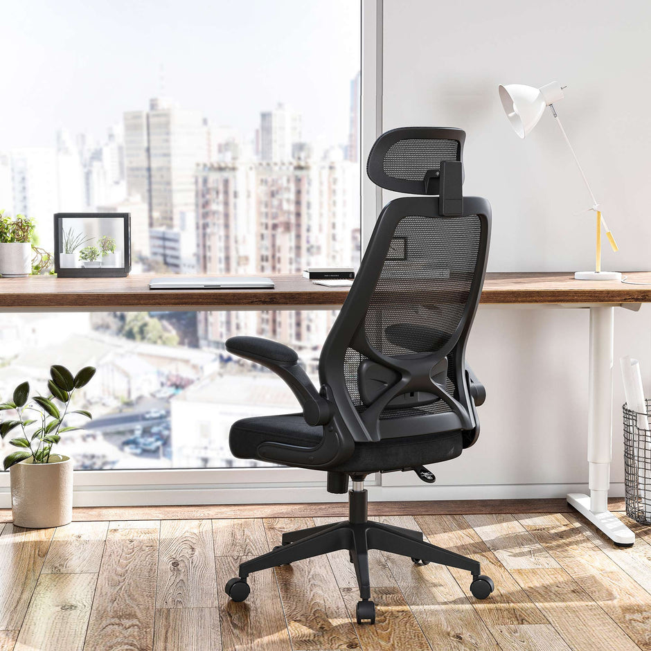 Office Chair - Ergonomisch - einstellbarer Schaukelstuhl - Schwarz