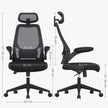 Office Chair - Ergonomisch - einstellbarer Schaukelstuhl - Schwarz