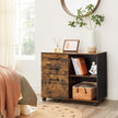Archivschrank - Bücherregal - Lagerschrank auf Rädern - Vintage Brown