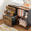 Archivschrank - Bücherregal - Lagerschrank auf Rädern - Vintage Brown