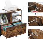 Archivkabinett-Industrial-Vintage Brown-Zwart