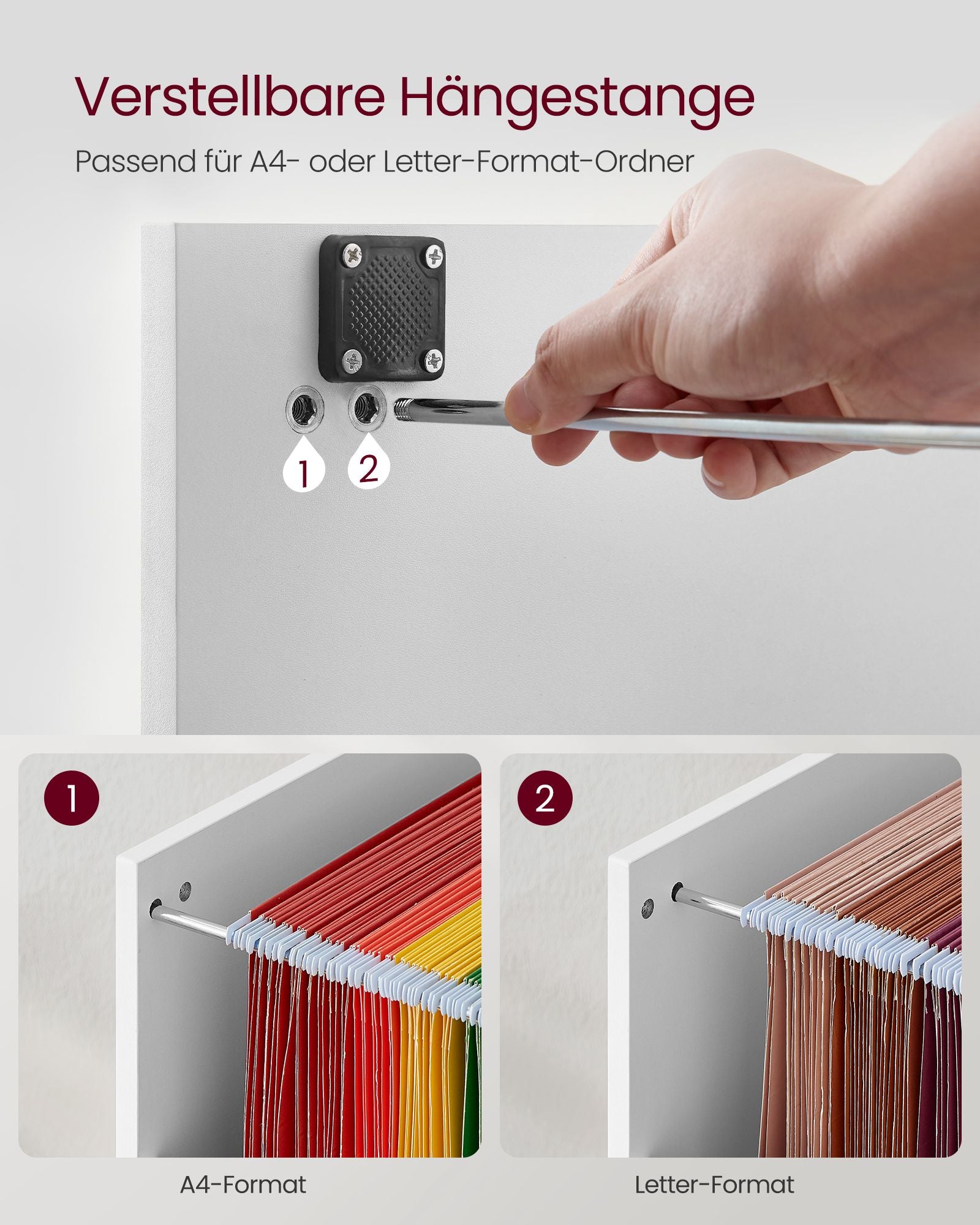 Archivschrank - mit 3 abschließbaren Schubladen - Wolkwit