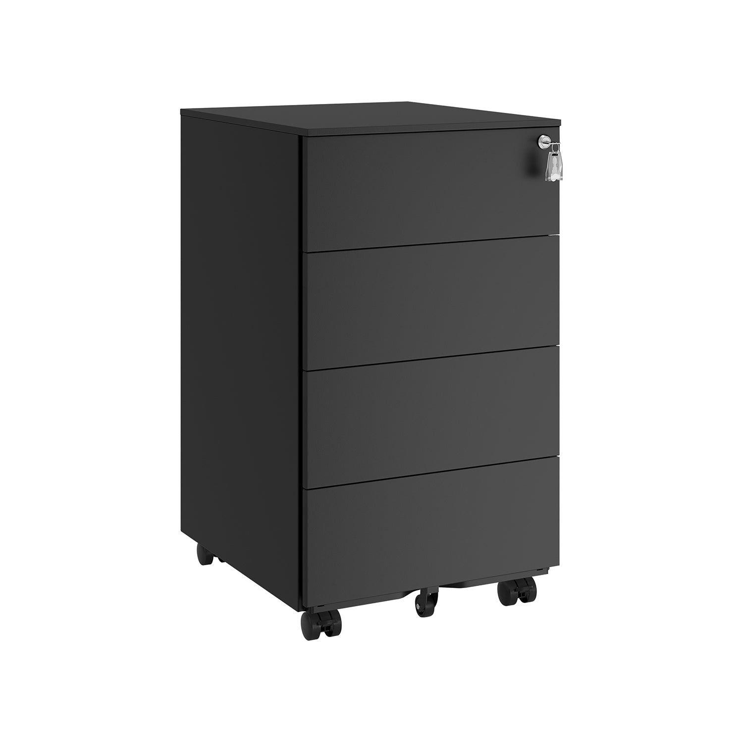Rollbehälter - 4 Schubladen - auf Rädern - Tinte -Black