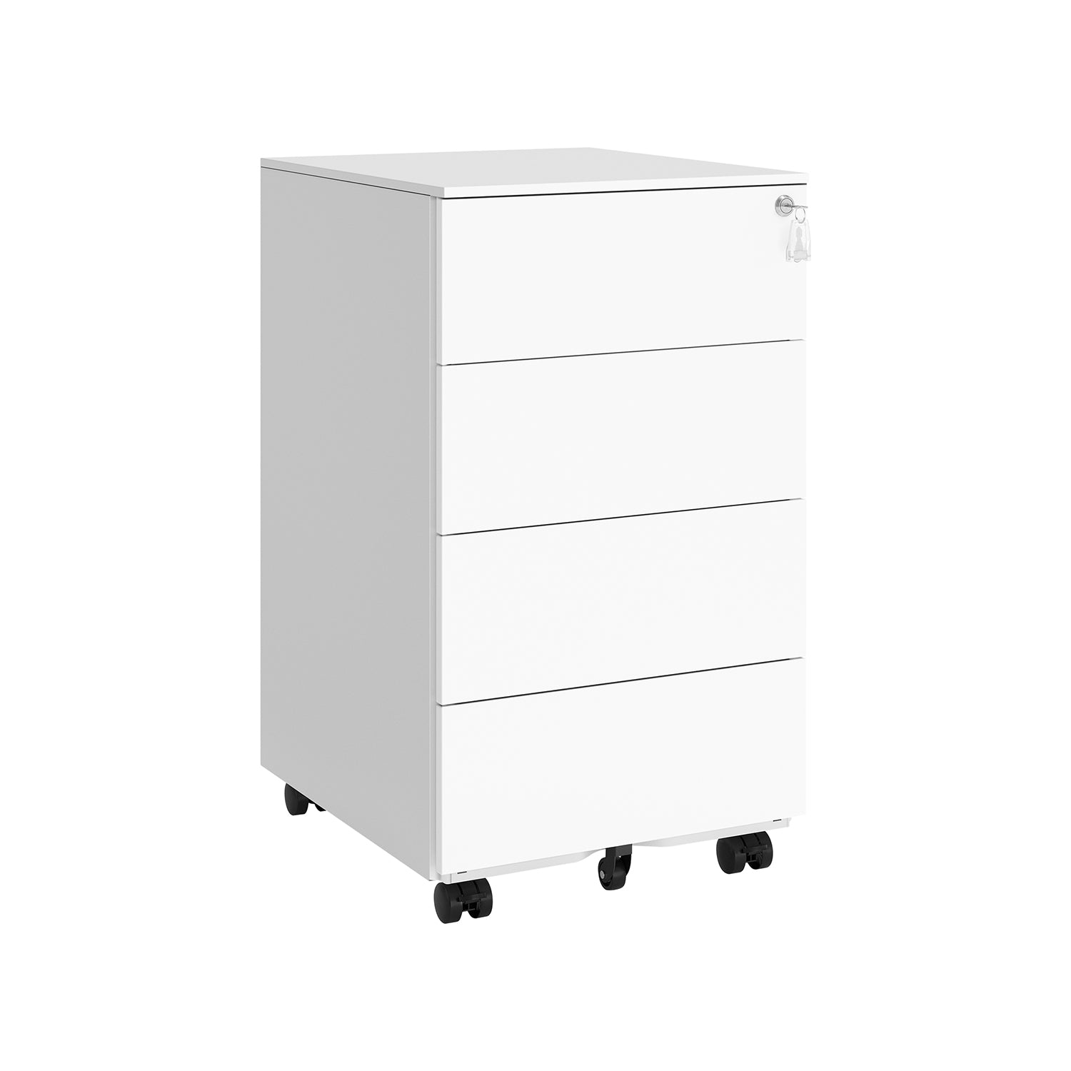 Rollbehälter - 4 Schubladen - auf Rädern - Tinte -Black