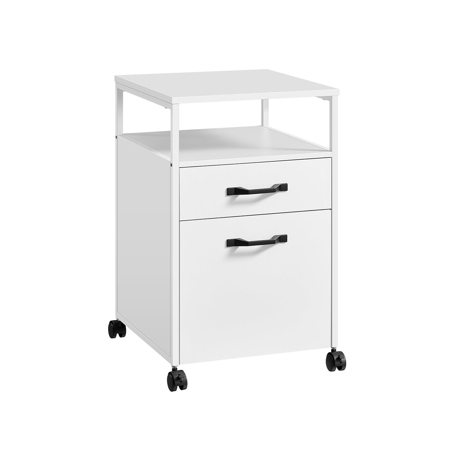Ladeblok - Bürobox mit 2 Schubladen - auf Rädern - braun/schwarz