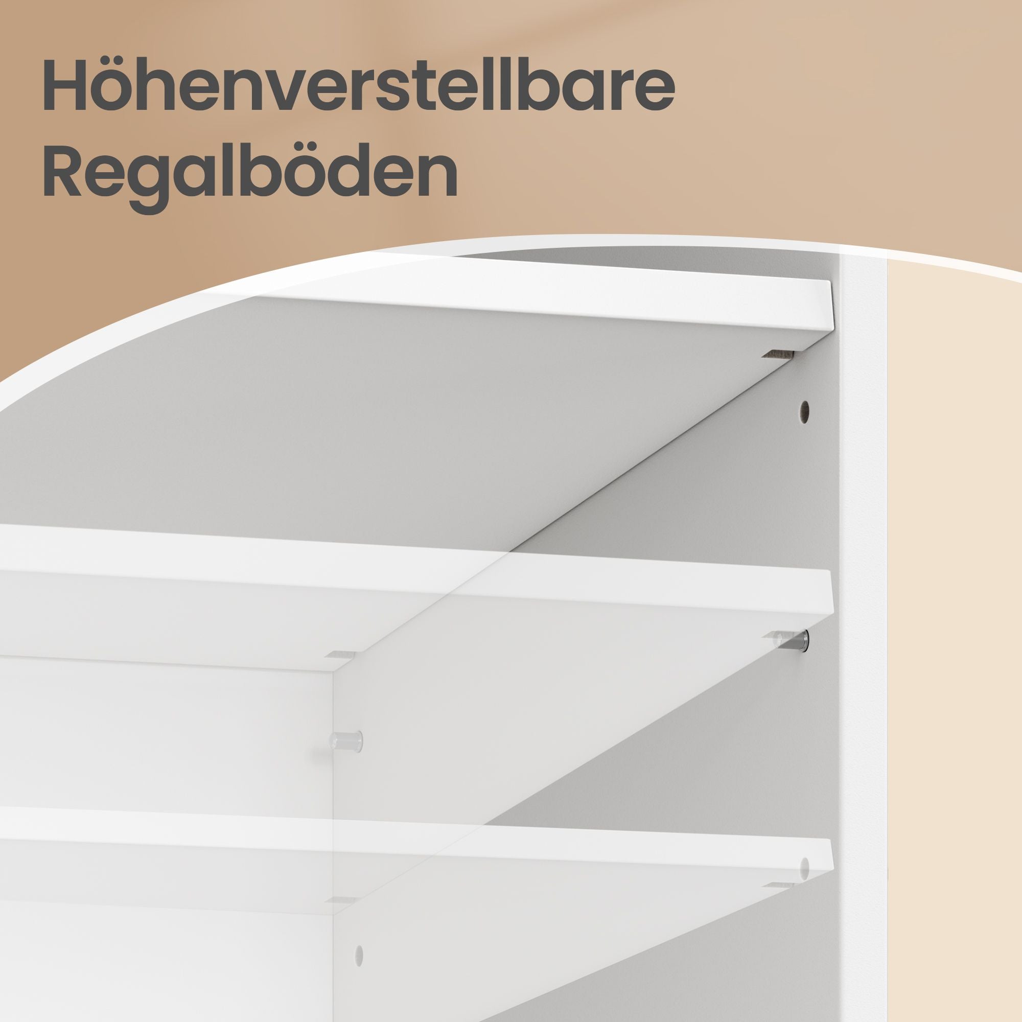 Rolcontainer - 5 Lades - Met Deur - Printerstandaard - Wit