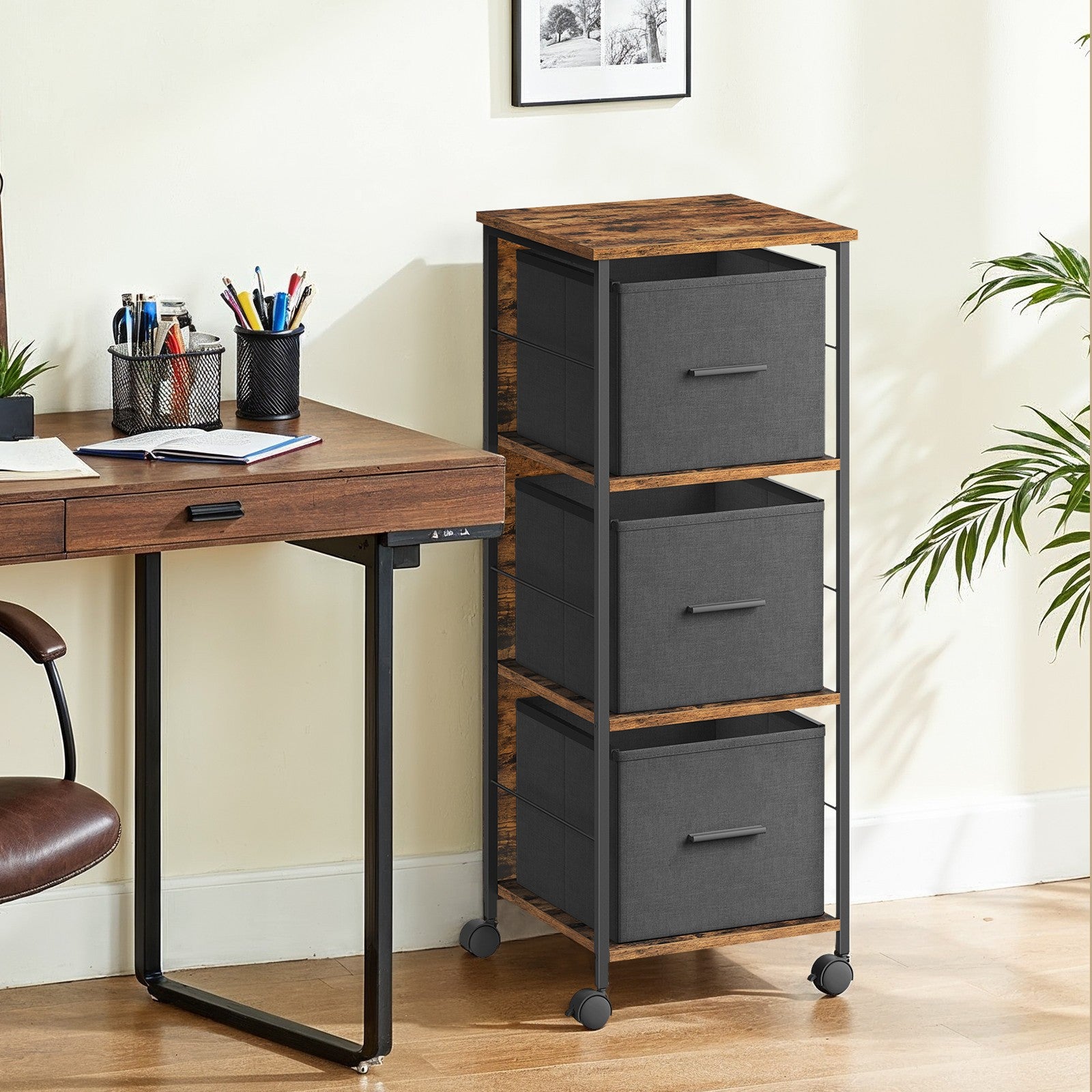 Archivschrank - 2 Schubladen - Druckerstand - für A4