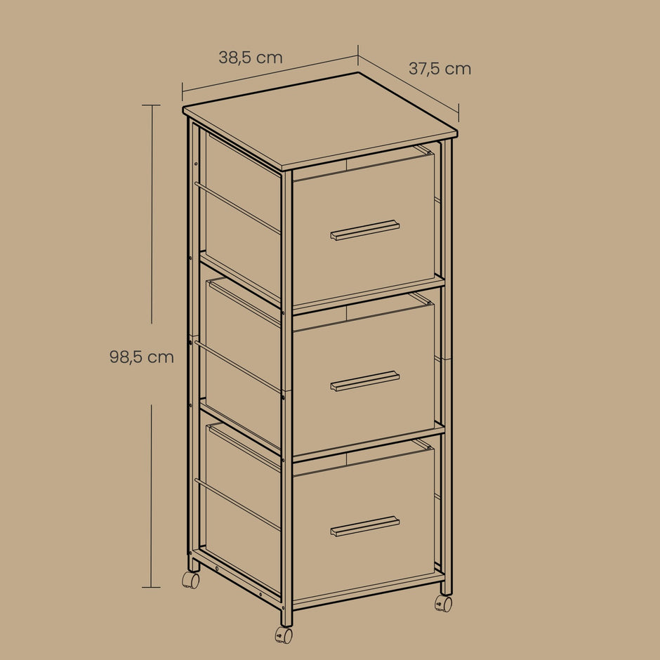 Archivschrank - 2 Schubladen - Druckerstand - für A4