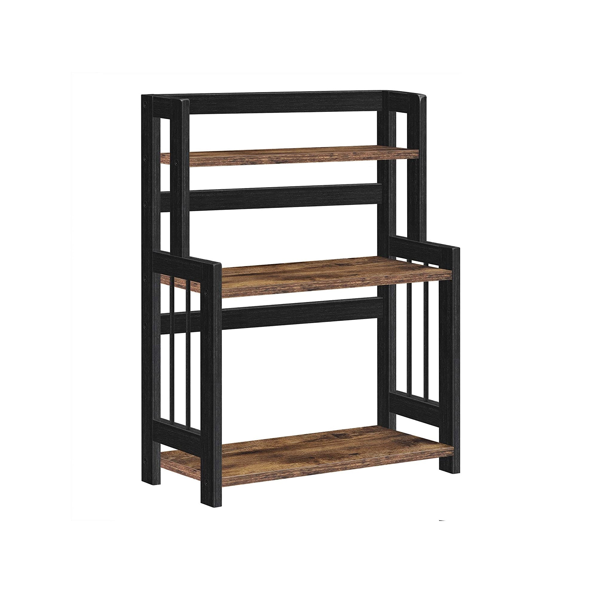 Kräuterregal mit 3 Levels - Küchenständer - Lagerregal - Brown / Schwarz
