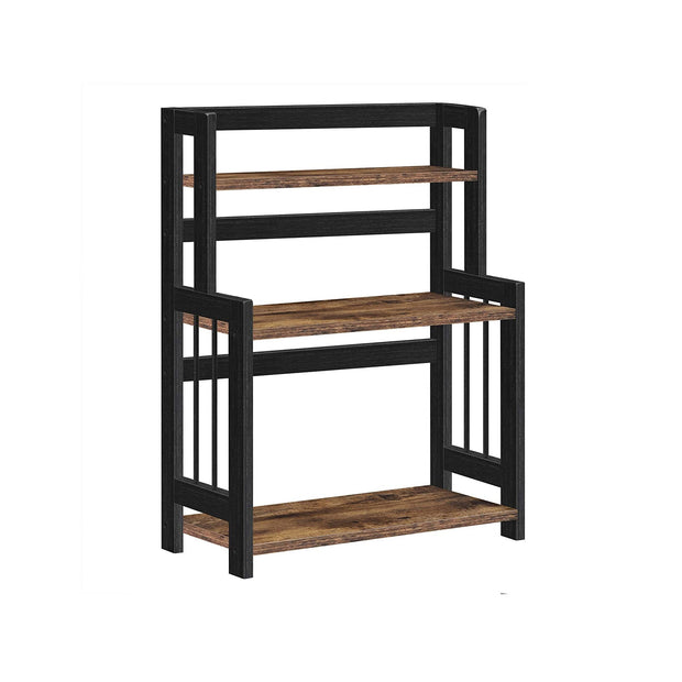 Kräuterregal mit 3 Levels - Küchenständer - Lagerregal - Brown / Schwarz