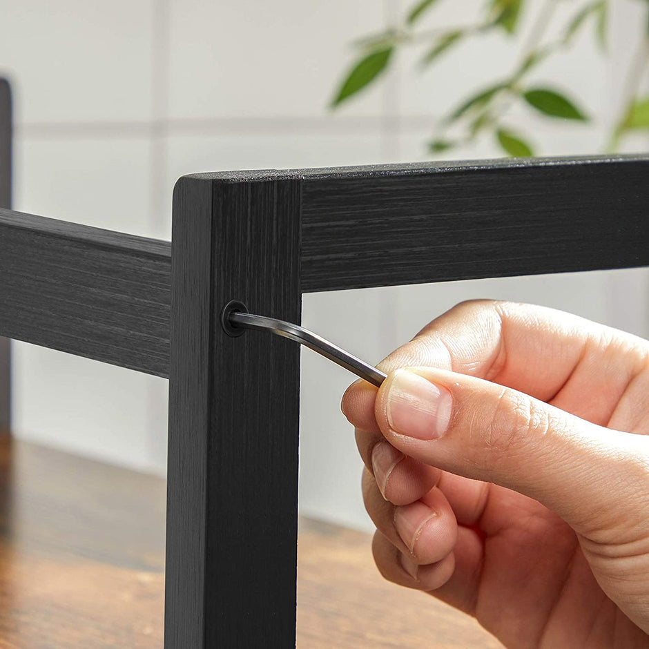 Kräuterregal mit 3 Levels - Küchenständer - Lagerregal - Brown / Schwarz