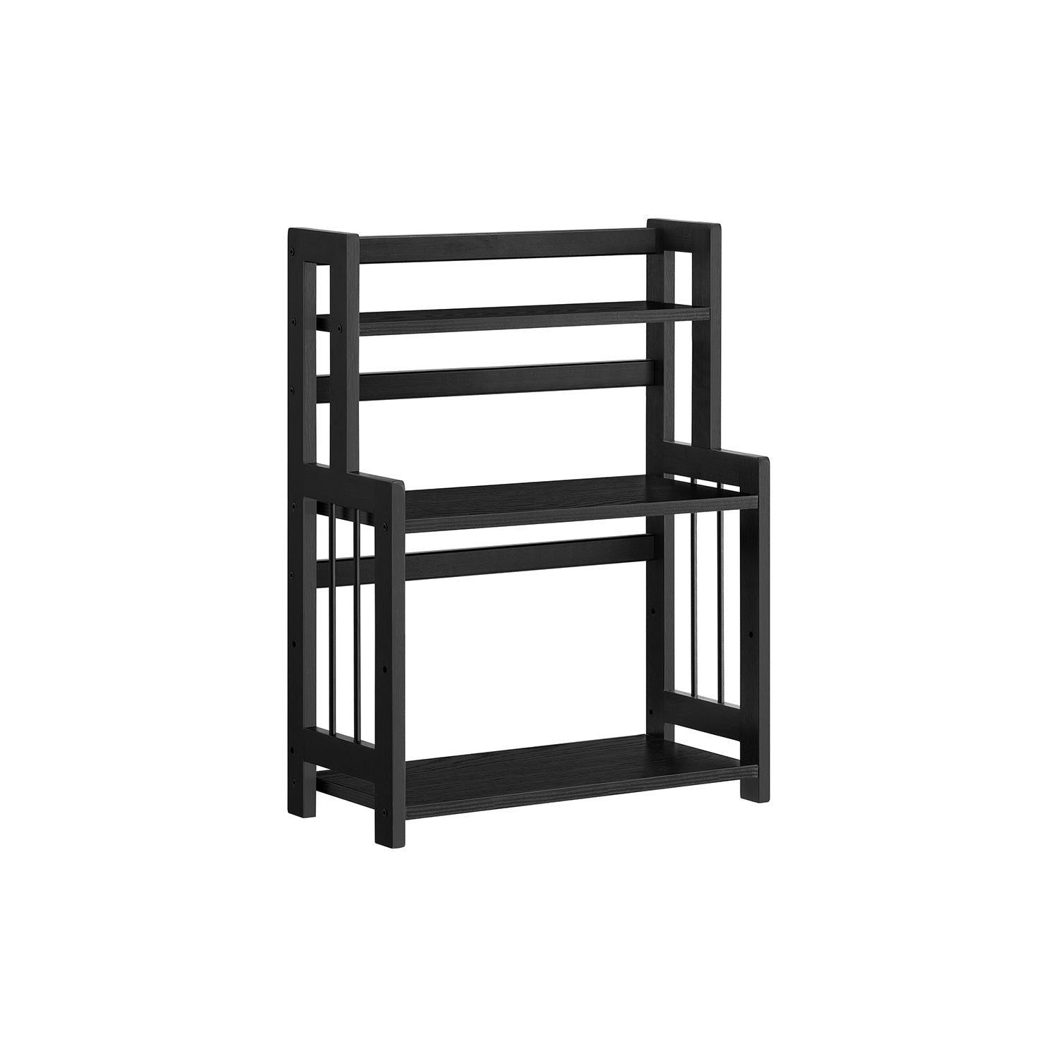 Kräuterregal mit 3 Levels - Küchenständer - Lagerregal - Brown / Schwarz