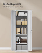Archivschrank mit doppelten Türen und 5 Levels