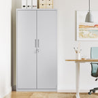 Archivschrank - Büroschrank - mit 2 Türen - Grau