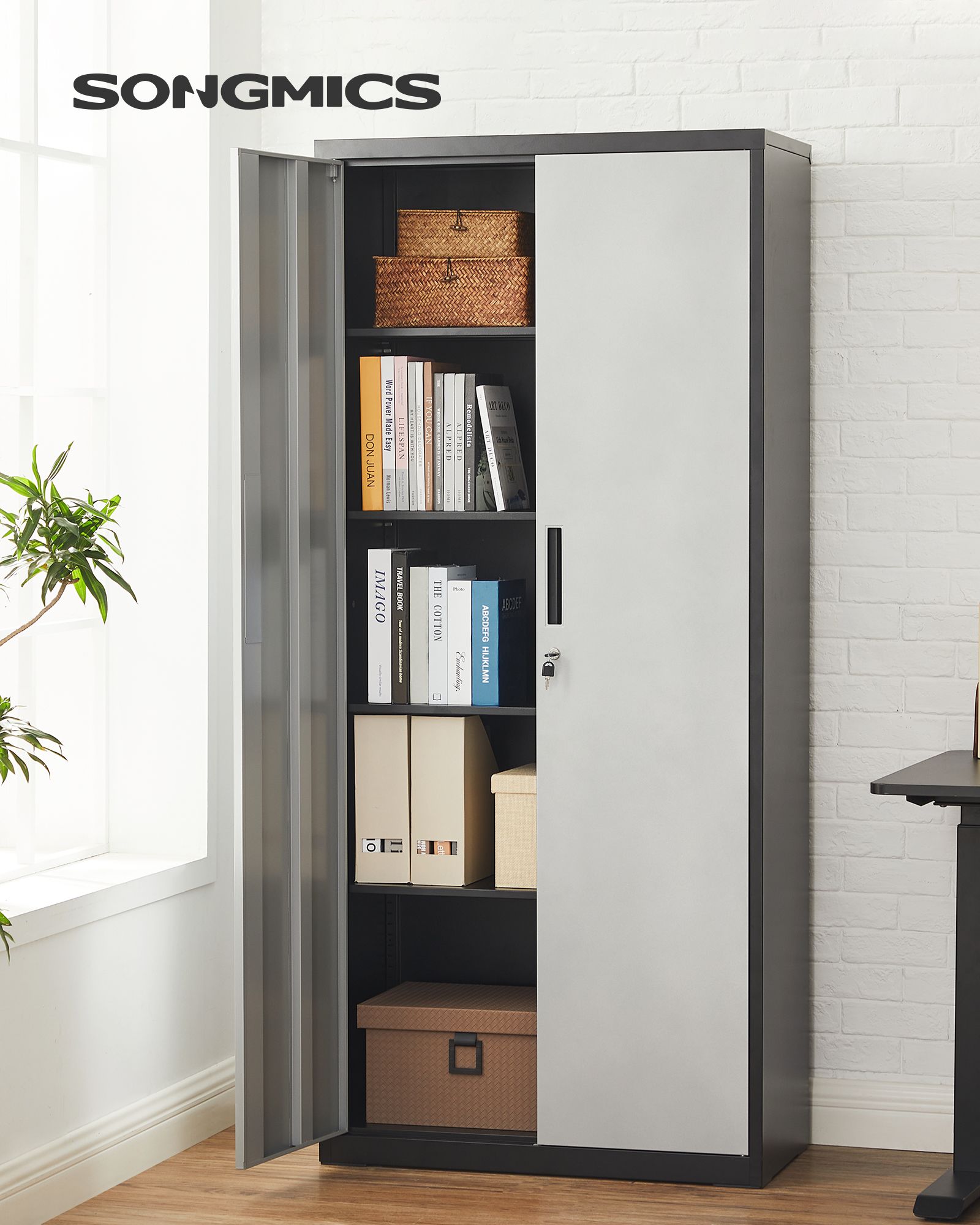 Archivschrank - 5 Level - mit einstellbaren Regalen