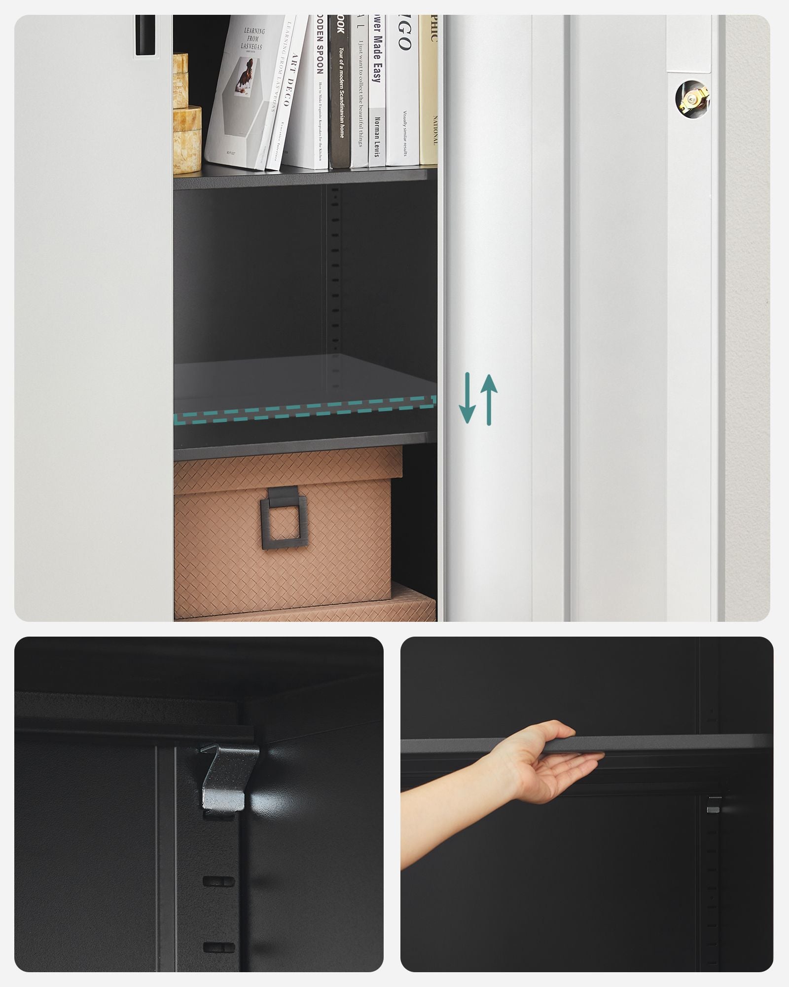 Archivschrank - 5 Level - mit einstellbaren Regalen