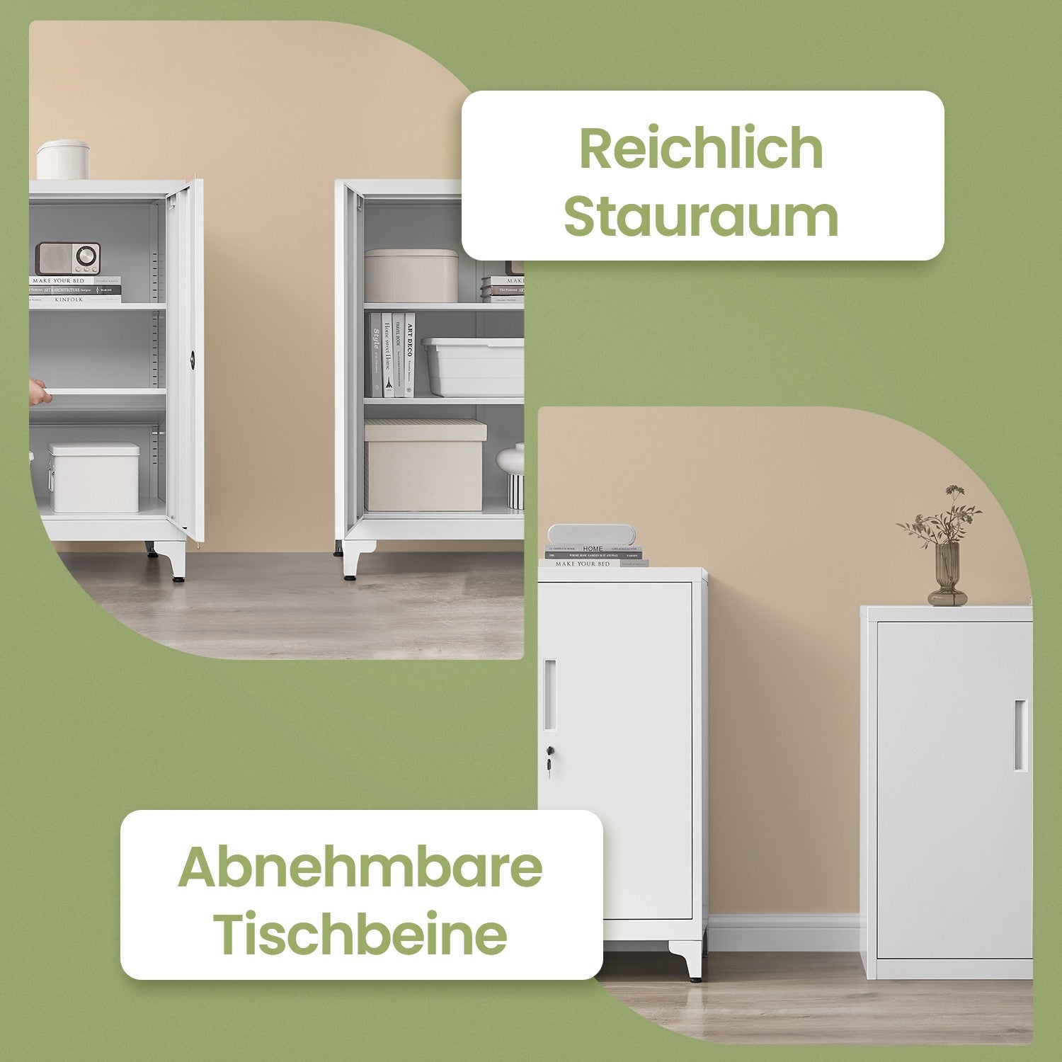 Archivschrank - Büroschrank mit 2 Türen, geräumiger Lagerschrank