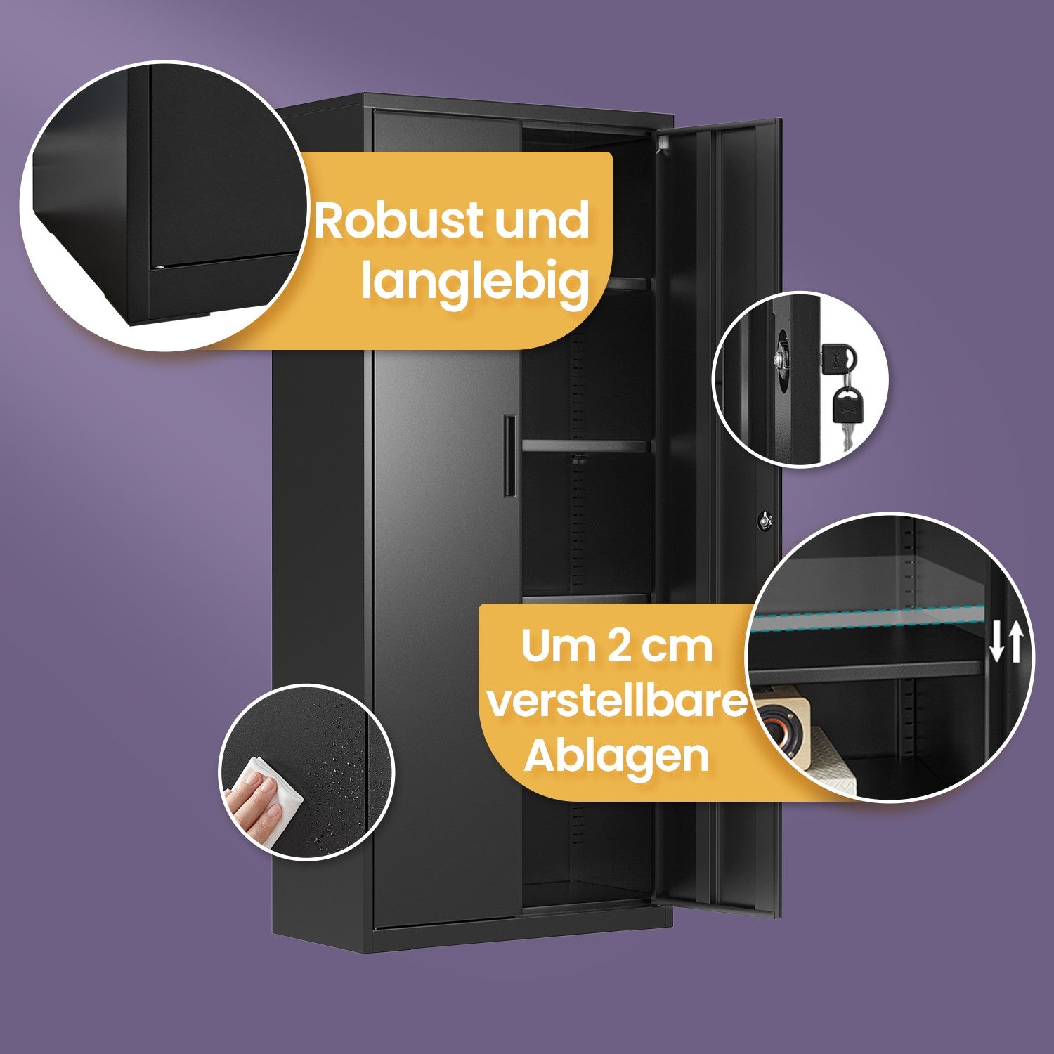 Archivschrank - Multifunktionaler Lagerschrank für Zuhause oder Büro