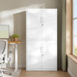 Archiefkast - 4 Deuren - 5 Verstelbare Planken - Met Slot - Wit