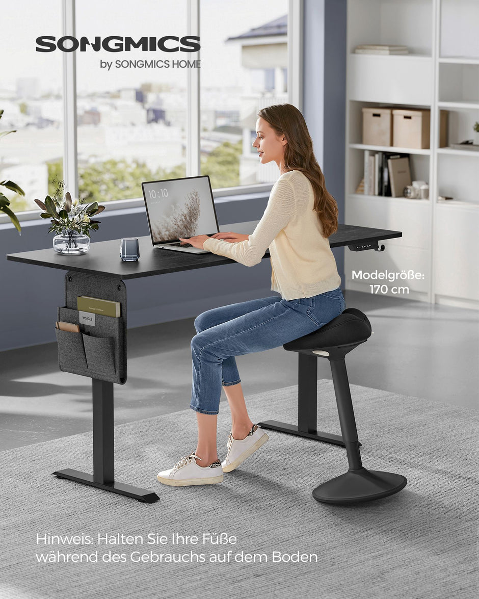 Stehender Stuhl - Höhe verstellbar - modern - schwarz