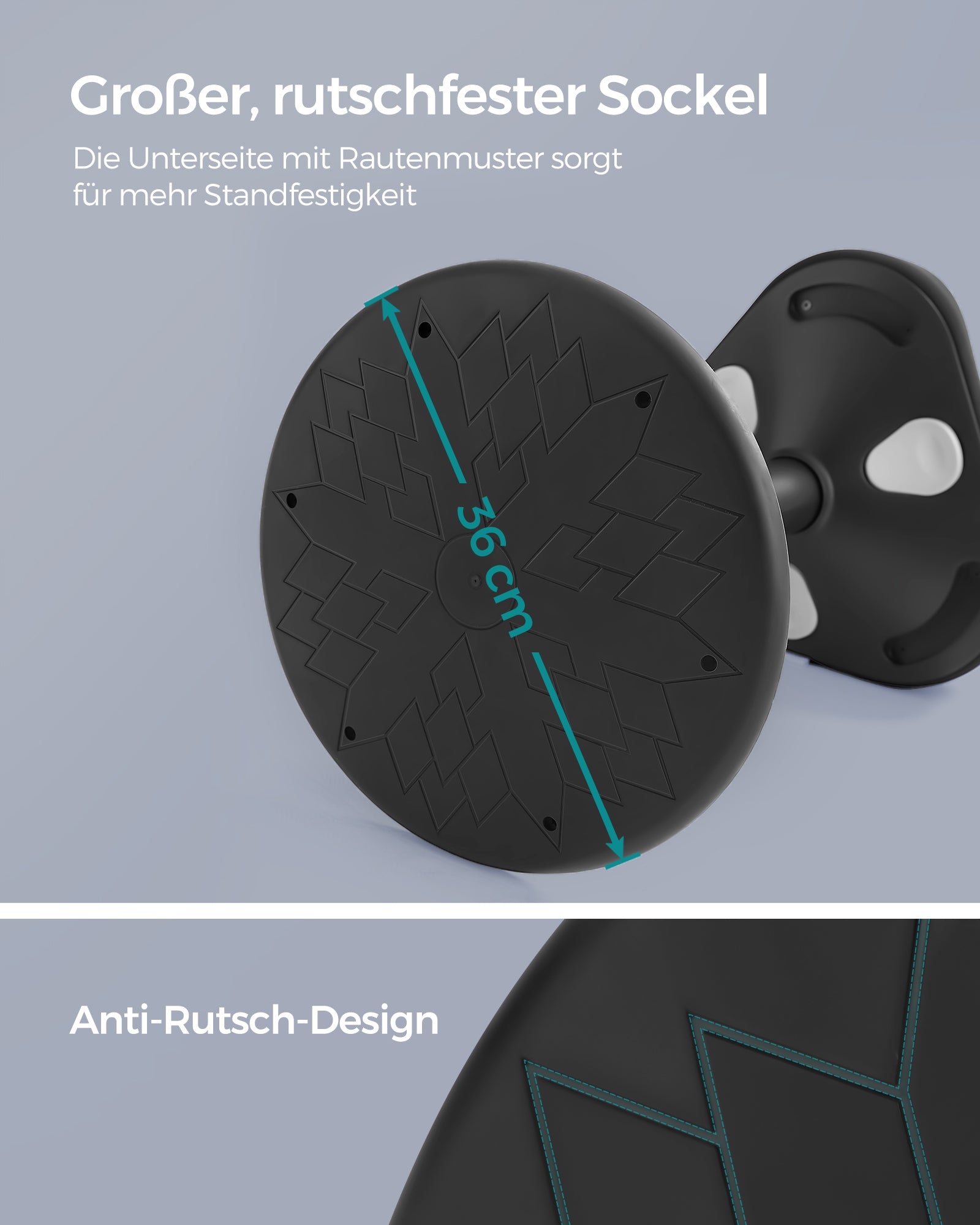 Stehender Stuhl - Höhe verstellbar - modern - schwarz