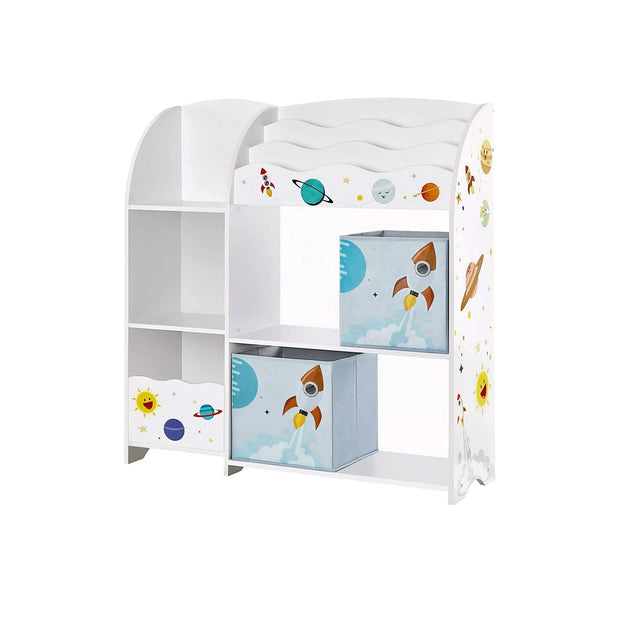 Organizer - Kinderzimmerschrank - Spielzeug und Buchspeicher - Weiß
