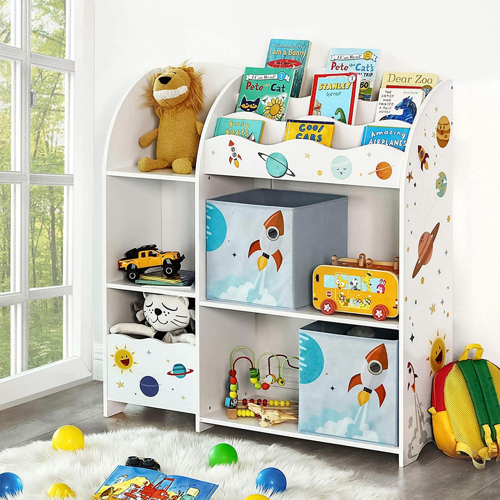 Organizer - Kinderzimmerschrank - Spielzeug und Buchspeicher - Weiß