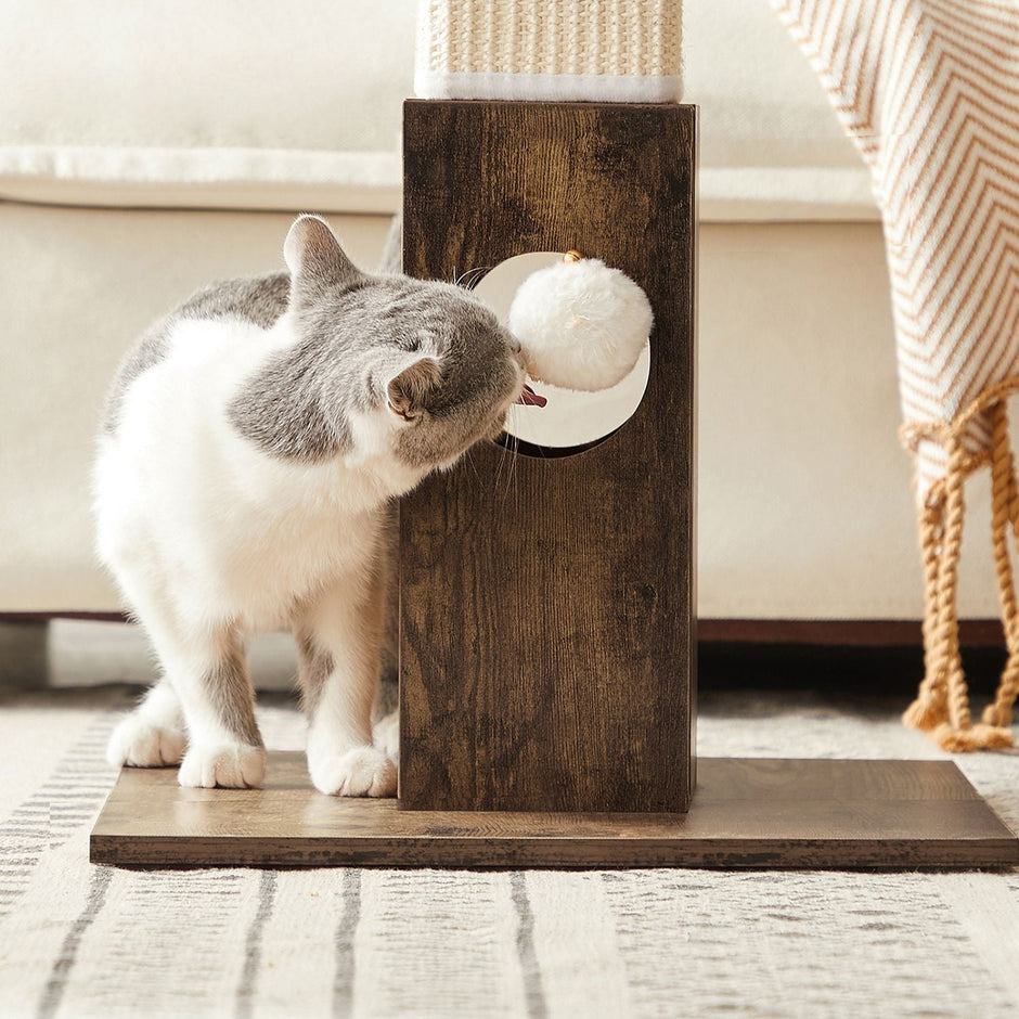 Kratzerpfosten - mit Spielzeug - Sisaltouw - 73 cm - Brown