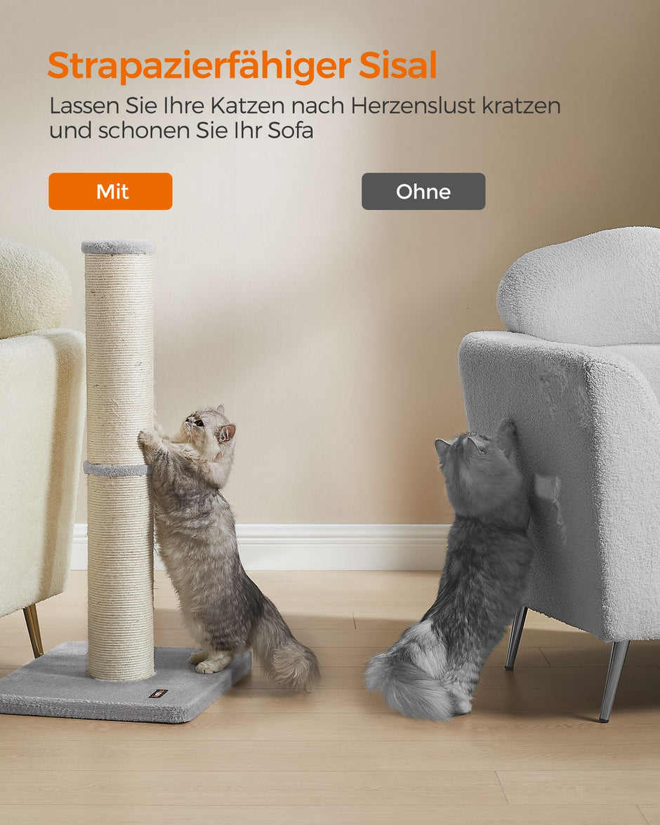 Kratzer nach 85 cm hoch mit Glocken und Plüschkugel