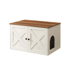 Katzenschalenmöbel - Katzenhaus mit Türen - Vintage Brown / Schwarz